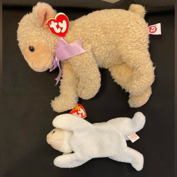 Ty Lovie & Fleece lamb pair for Easter - Picture 4 of 9